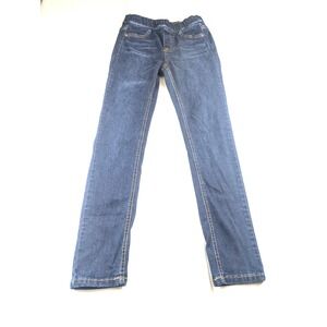 Parasuco Women's Jeans Size 6 Dark Blue Stretch Denim Pull-On Elastic Waist Skin